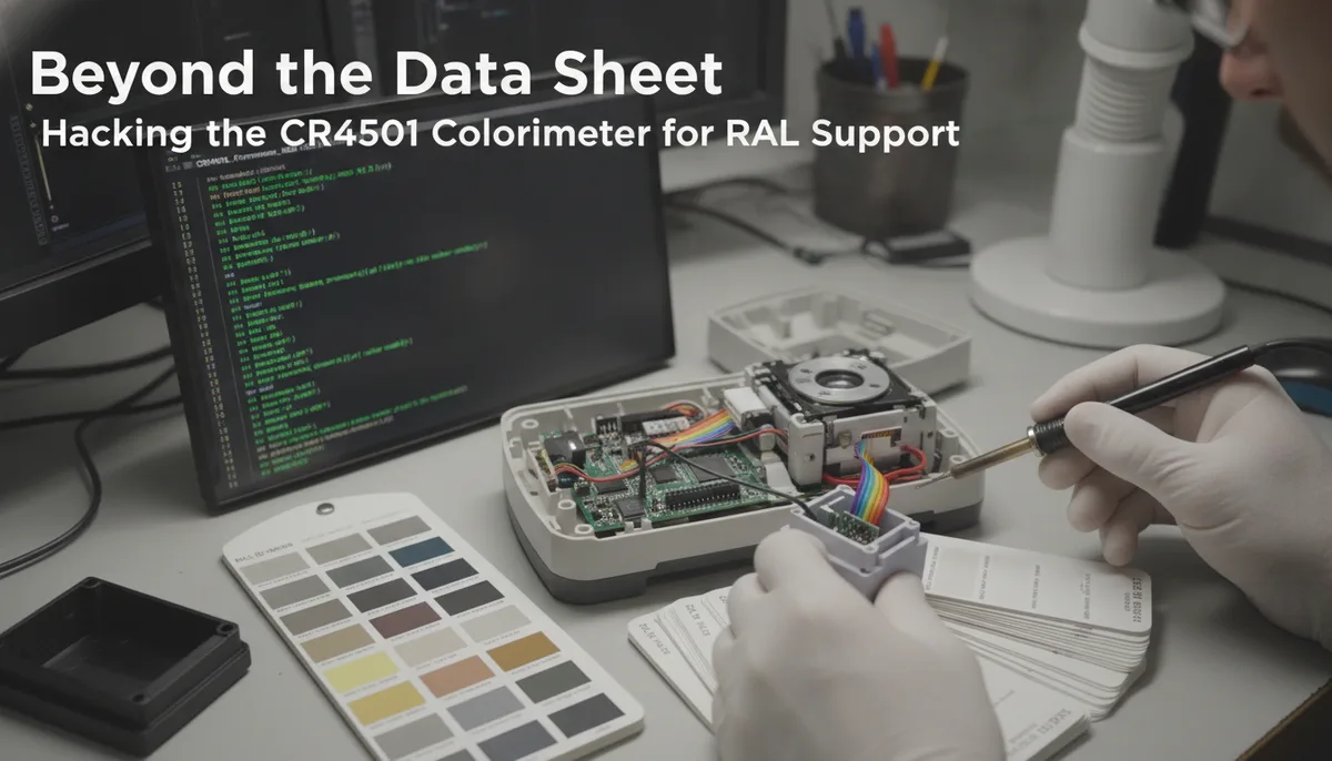 Beyond the Data Sheet: Hacking the CR4501 Colorimeter for RAL Support visual summary
