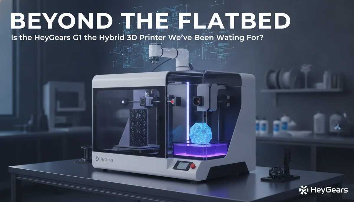 Beyond the Flatbed: Is the HeyGears G1 the Hybrid 3D Printer We’ve Been Waiting For? visual summary