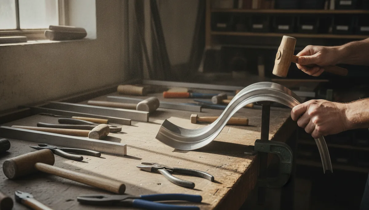 Precision Curves: Mastering Complex Sheet Metal Folds with Simple Hand Tools visual summary