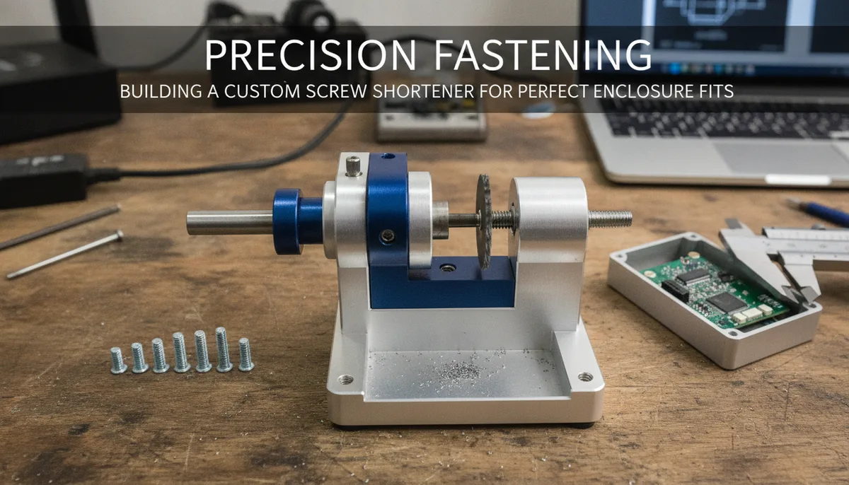 Precision Fastening: Building a Custom Screw Shortener for Perfect Enclosure Fits visual summary