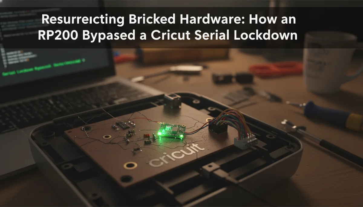 Resurrecting Bricked Hardware: How an RP2040 Bypassed a Cricut Serial Lockdown visual summary