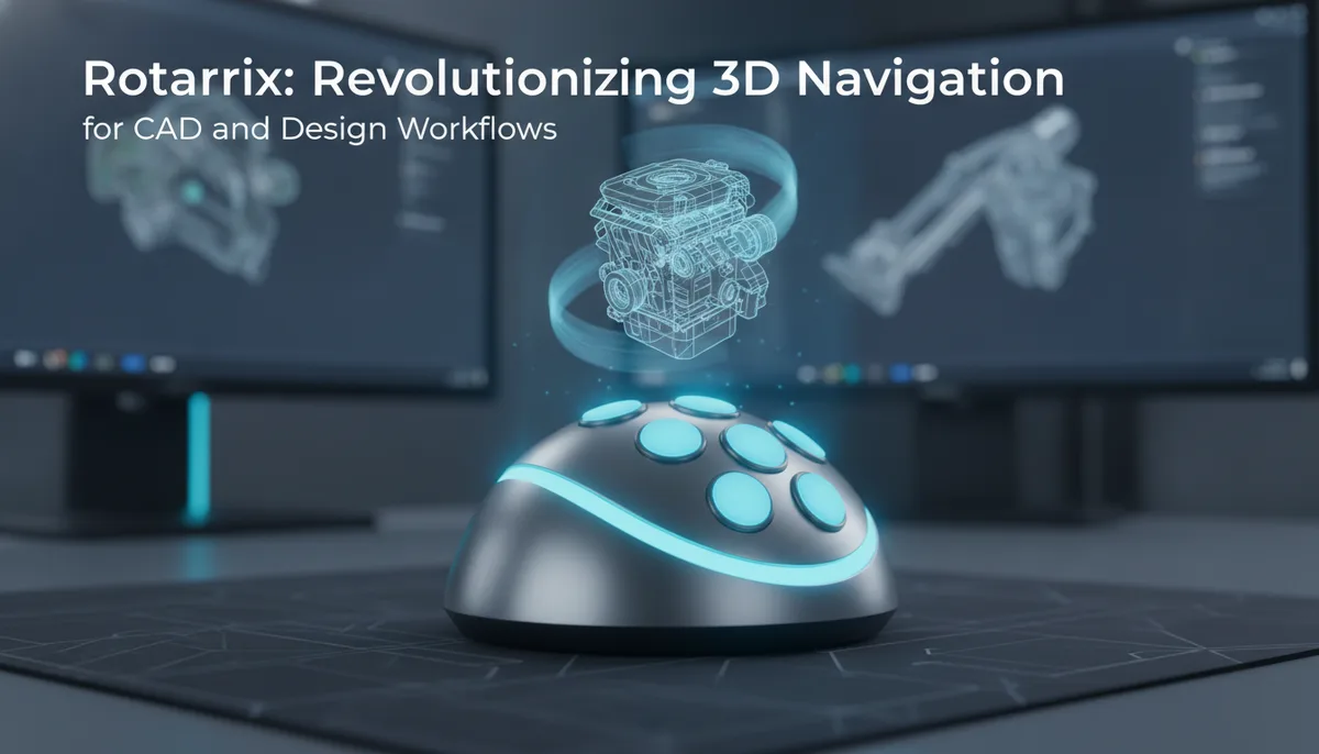 Rotatrix: Revolutionizing 3D Navigation for CAD and Design Workflows visual summary